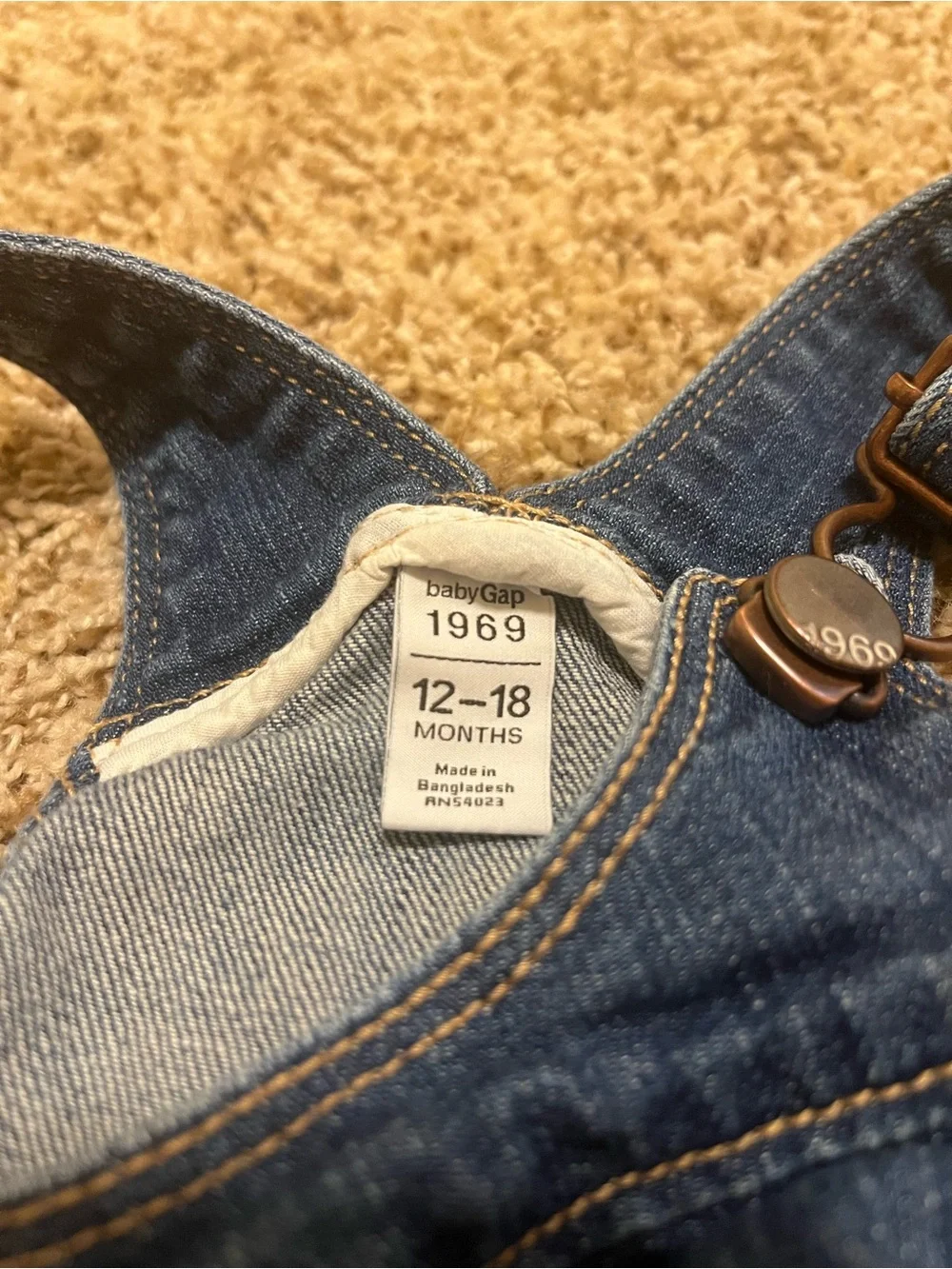 BabyGAP Dark Blue Denim Shortalls for Kids